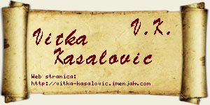 Vitka Kasalović vizit kartica